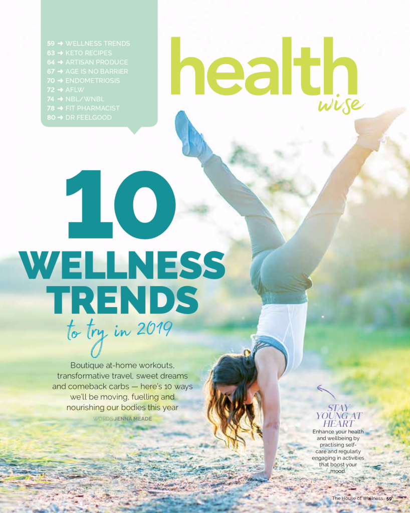 The cover of the House of Wellness magazine health section