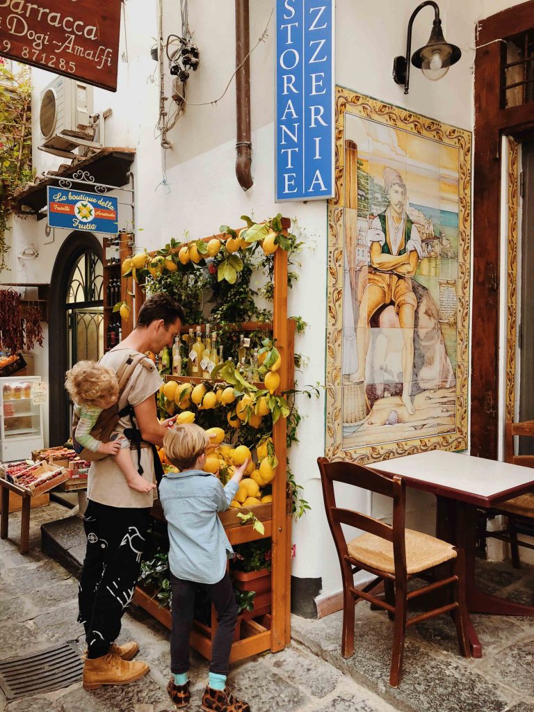 Picking up fresh produce from the market