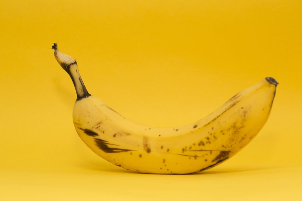 A bruised banana